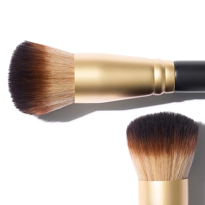 LAURA GELLER NEW YORK The Wonder Brush, Makeup Brush with Wooden Handle, Apply The Wonder Balm, Cream & Liquid Blush, Even Application and Blending