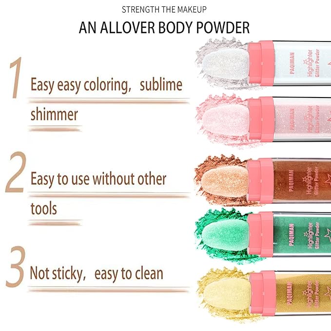 Green Glitter Powder for St Patricks Day, Face Glitters Holographic Sparkling Neon Outfit Party Decorations Festival Highlighter Makeup. (04# Green)