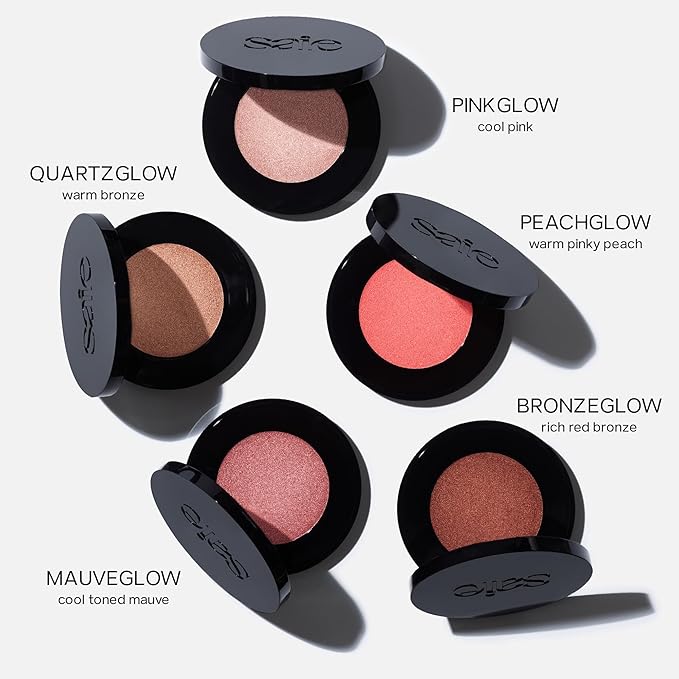 Saie Glow Sculpt Multi-Use Highlighter + Cream Blush Refill - Lightweight with Hyaluronic Acid + Micropearl for Radiant, Glowing Skin - Quartzglow (.02 oz)