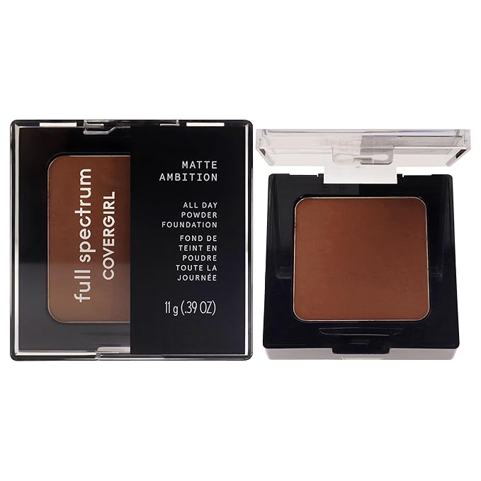 COVERGIRL Matte Ambition, All Day Powder Foundation, Deep Cool 3, 0.38 Ounce