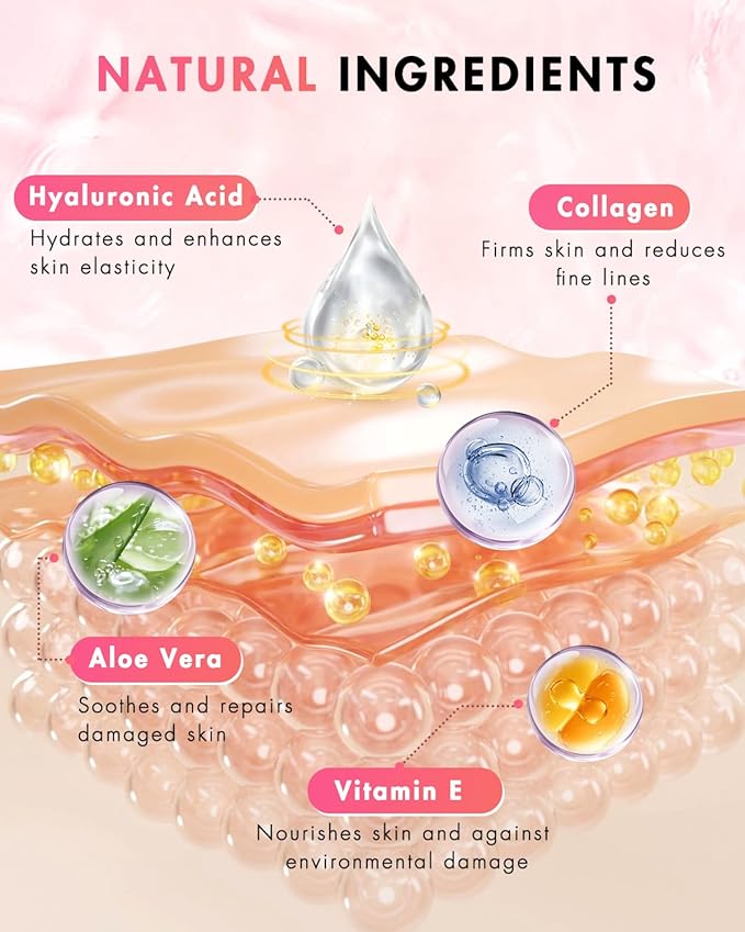 Forehead Wrinkle Patches & Smile Line Patches & Under Eye Patches, Overnight Facial Wrinkle Treatment with Hyaluronic Acid, Aloe, Collagen & Vitamin E to Lift Smile Lines for Women 60pcs