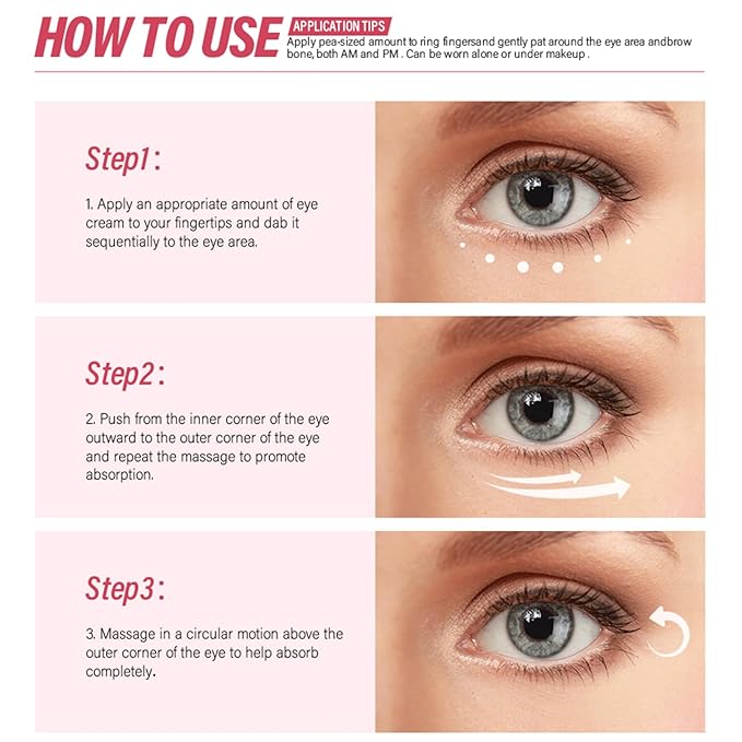 Retinol Eye Cream For Dark Circles And Puffiness, Repair Under Eye Retinol Cream with Hyaluronic Acid and Collagen, Smooth Fine Lines, Wrinkles, Bags & Dark Spots, Tightens Eye Skin Care(Retinol)
