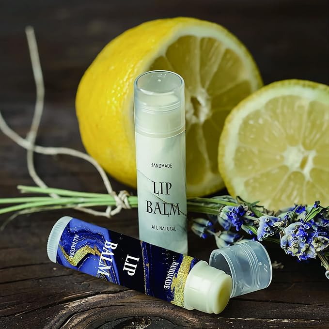 CRASPIRE Lip Balm Labels 80pcs Homemade Lip Balm Labels 2” Clear Lip Balm Labels for Tubes Printable Waterproof Lip Balm Stickers Labels for Lip Balm Handcream Candle Container（Phnom Penh Quicksand）