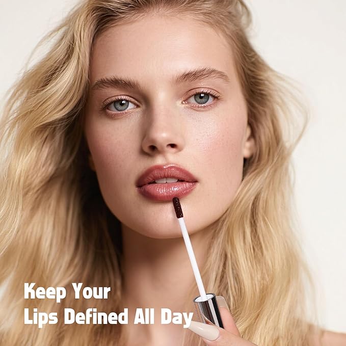 KIMUSE Peel Off Lip Liner Stain, Long Lasting Lip Tint Stain Peel Off, Waterproof, Transfer-Proof, Highly Pigmented Color Peel Off Lip Stain Liner, Matte Finish