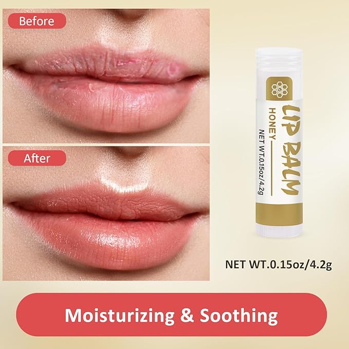 16 Pack Lip Balm, Natural Lip Balm Bulk with Vitamin E and Coconut Oil, Moisturizing Lip Balm for Dry Cracked Lips, Lip Balm for Stocking Stuffers - 8 Flavors