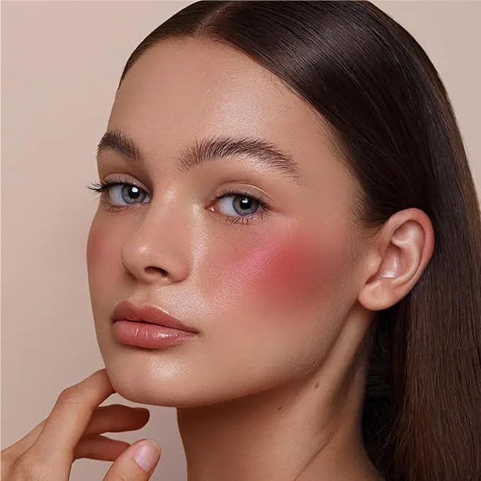 Blush Stick, Cream Blush Stick for Cheeks & Lips, Blendable Long-Lasting Multi-Use Contour Stick & Highlighter Makeup (#2 HOT RED)