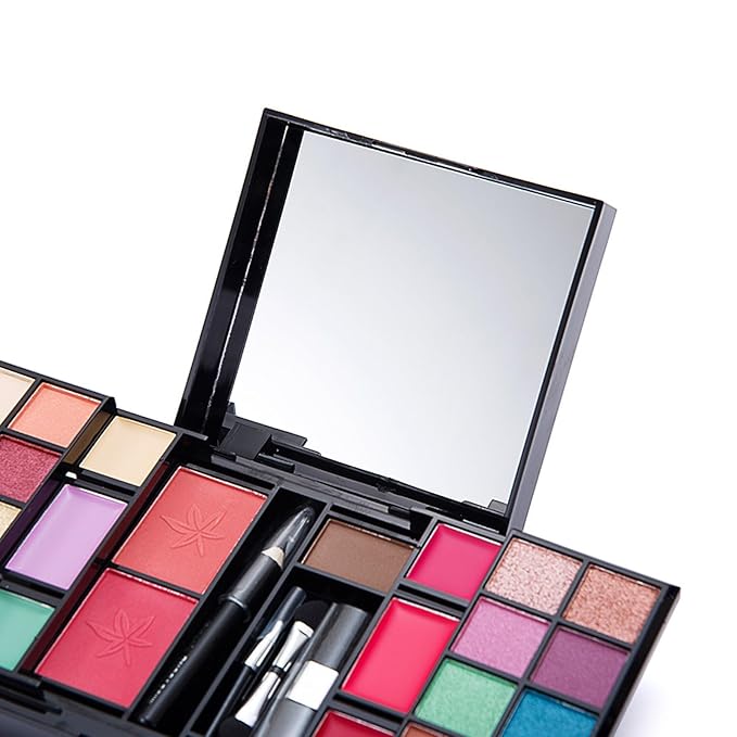 Makeup Eyeshadow Palettes, 25 Colors Protable Multifunction Blush Eyebrow Powder Contour Palettes with Makeup Brush, Matte Shimmer Pearl Eyeshadow Makeup for Daily Party Makeup #7