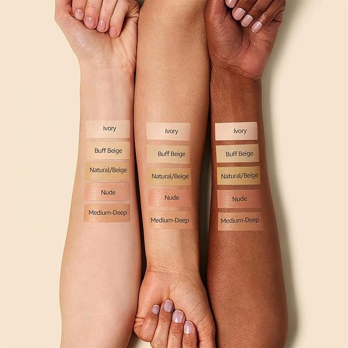 Mushroom Head Air Cushion CC Cream - BB Cream Face Makeup Foundation for Mature Skin Moisturizing Concealer Brighten Long-Lasting, Even Skin Tone for All Skin Types (Buff Beige)