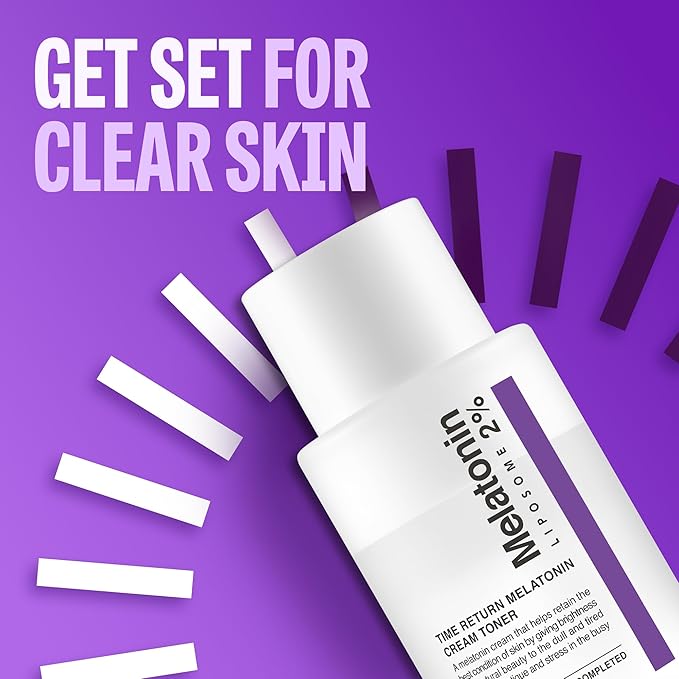 Time Return Melatonin Cream Toner | Highly Moisturizing Facial Toner for Sensitive Skin | Clarifying & Calming Toner for Face | Hydrating Toner for Face | Toner Cream Skin Toner (6.76 fl oz)