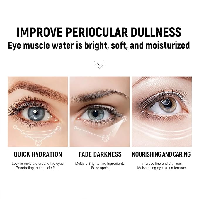 2PCS Caffeine Eye Cream for Dark Circles and Puffiness, Anti-Wrinkle Stay-Up Late Retinol Eye Cream, Tightening & Firming Skin, Dilute Dark Circles