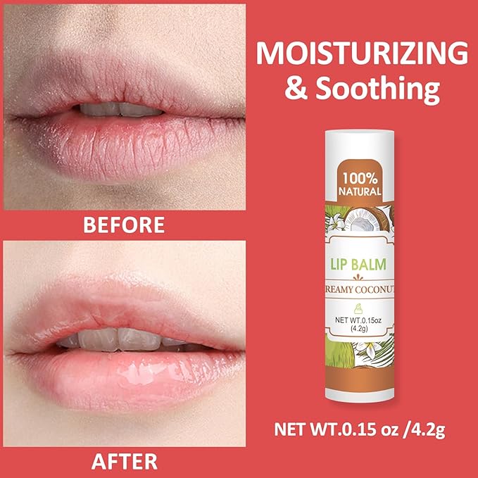 128 Pack Lip Balm, Natural Lip Balm Bulk with Vitamin E and Coconut Oil, Moisturizing Lip Balm for Dry Lips - 16 Flavors