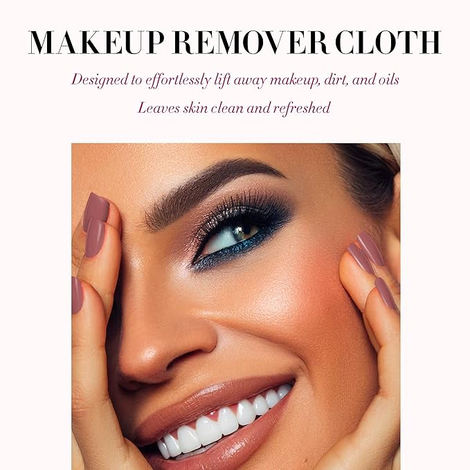 LUMINESS Airbrush Spray Makeup Eraser & Makeup Remover Cloth Set - Eye Makeup Remover Spray with Reusable & Eco-Friendly Makeup Washcloths for Face - Gentle Make Up Remover for Soft Skin