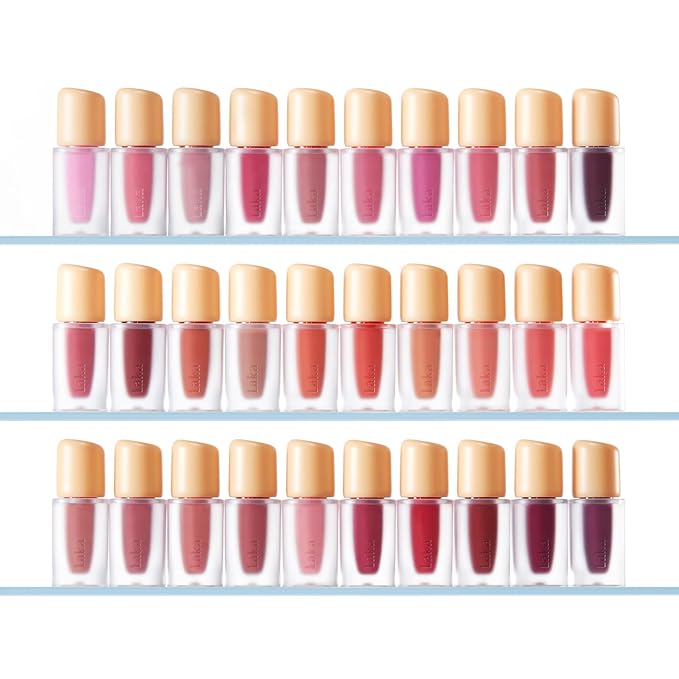 Laka Fruity Glam Lip Tint Mini, Glowing Lip Stain with Wide Color Spectrum, Hydrating & Lightweight Texture, Long-Lasting Bold Stain, Non-Sticky, Vegan, K-Beauty (#128 Like)