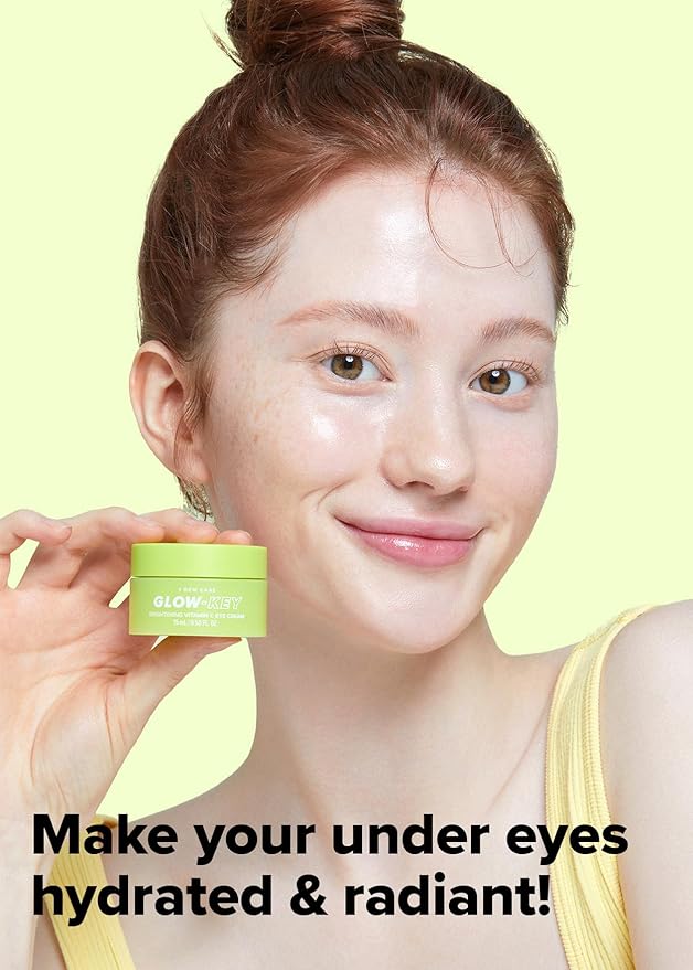 I DEW CARE Vitamin C depuffing Eye Cream with Eye Roller Set | Korean Skin Care Dark Circles Under Eye Treatment with Hyaluronic Acid, Niacinamide | 0.50 Fl Oz | Not Tested on Animals