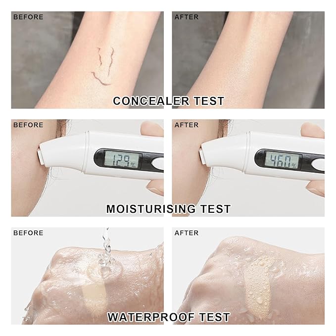 Mushroom Head Air Cushion CC Cream Foundation - Moisturizing Concealer for Even Skin Tone - Makeup Base Primer (#03 Brunet Brown)