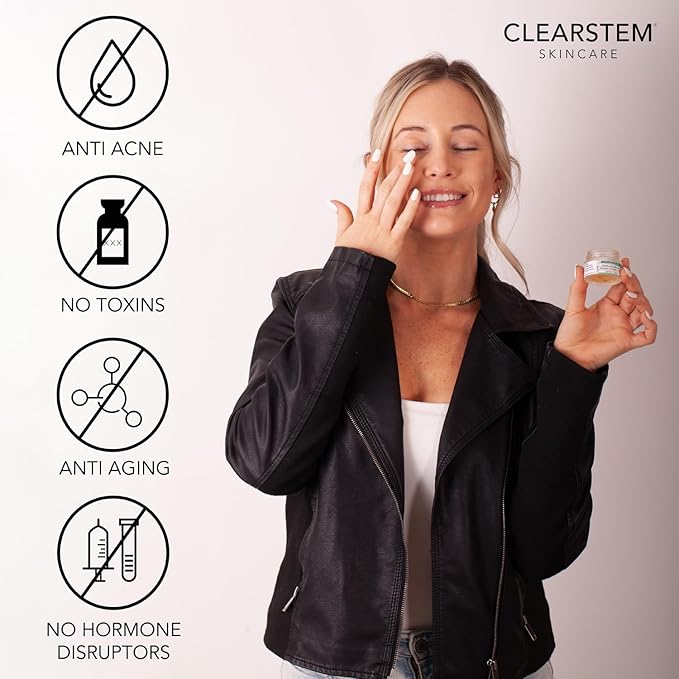 CLEARstem - BRIGHTEYES - Nourishing Anti-Aging Eye Gel - For Puffy Eyes, Crow's Feet, & Dark Circles - Made with Collagen, Stem Cells, Peptides & Aloe Vera - Vegan - Gluten Free - Men & Women - 0.6 oz