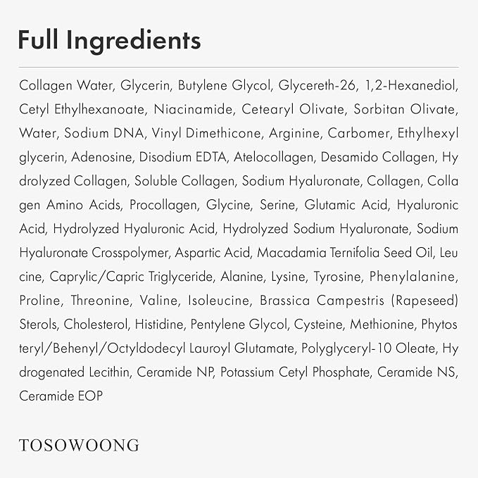Real Collagen Face Serum, Hydrating & Firming Serum with hydrolyzed collagen, Hyaluronic Acid, Plumps, Sagging Skin, Reduces Fine Lines and Wrinkles, Korean Skincare, 33ml / 1.11 fl. oz.