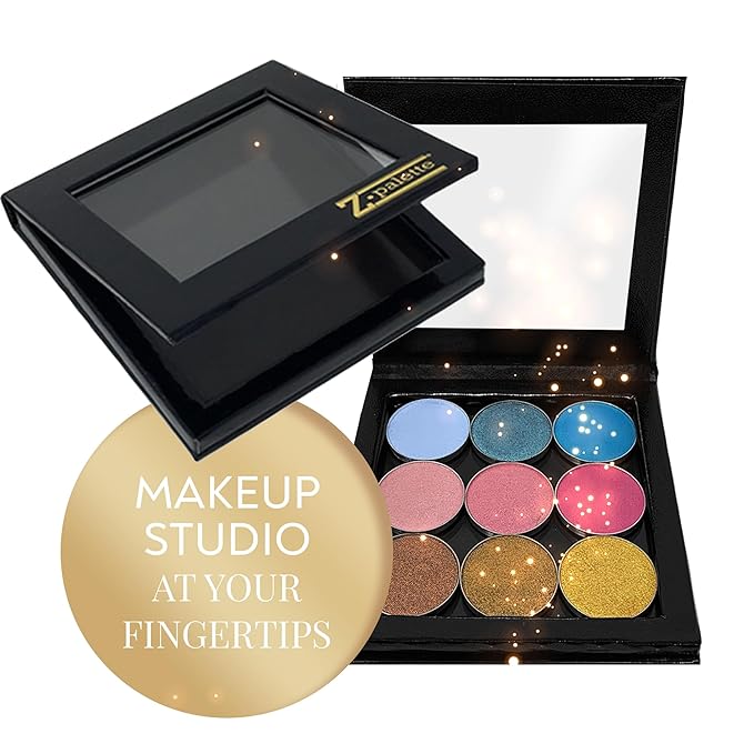 Small Magnetic Makeup Palette, Empty Magnetic Palette, Universal Magnet makeup palette for Eyeshadows, Powders, Customizable Beauty Organizer with Clear Window