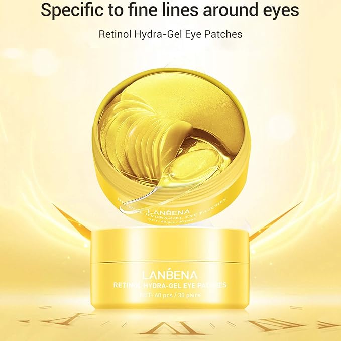 30 Pairs Hyaluronic Acid Collagen Eye Mask,Moisturizing Brightening Eye Mask, Eyes Treatment for Reducing Dark Circles, Lighten Wrinkles Anti-Aging, Fine Lines Eye Bags Puffiness for Women Men