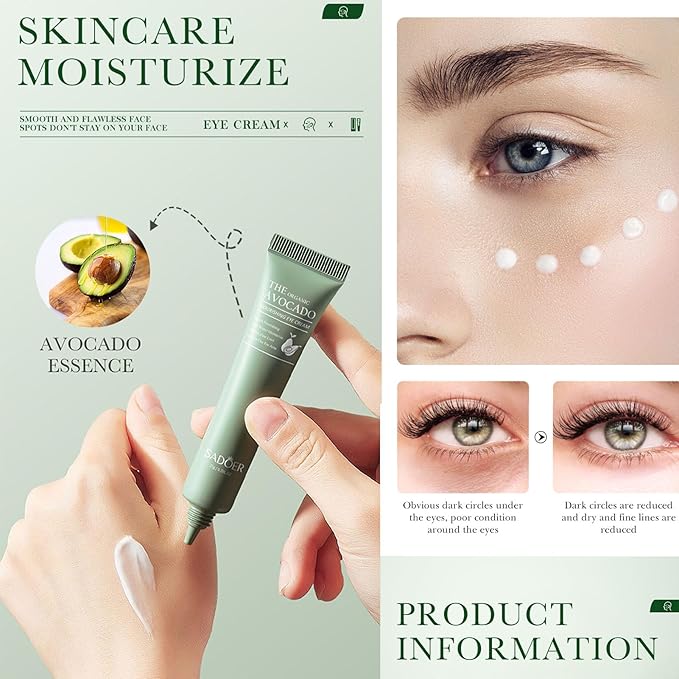 Avocado Facial Skin Care Sets & Kits, 4 pcs Skin Care Routine Kit For women, Skincare Products Set with Toner, Lotion, Eye Cream, Hydrating Skincare set for all skin types, Anti Aging facial kit.