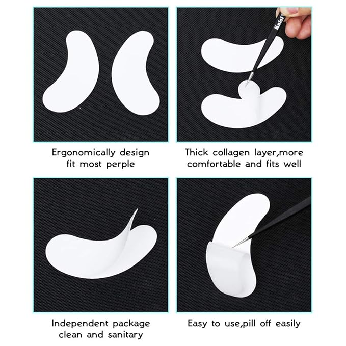 Under Eye Gel Pads Eyelash Extension Pads Lint Free DIY False Eyelash Lash Extension Makeup Eye Gel Patches Pack (50)