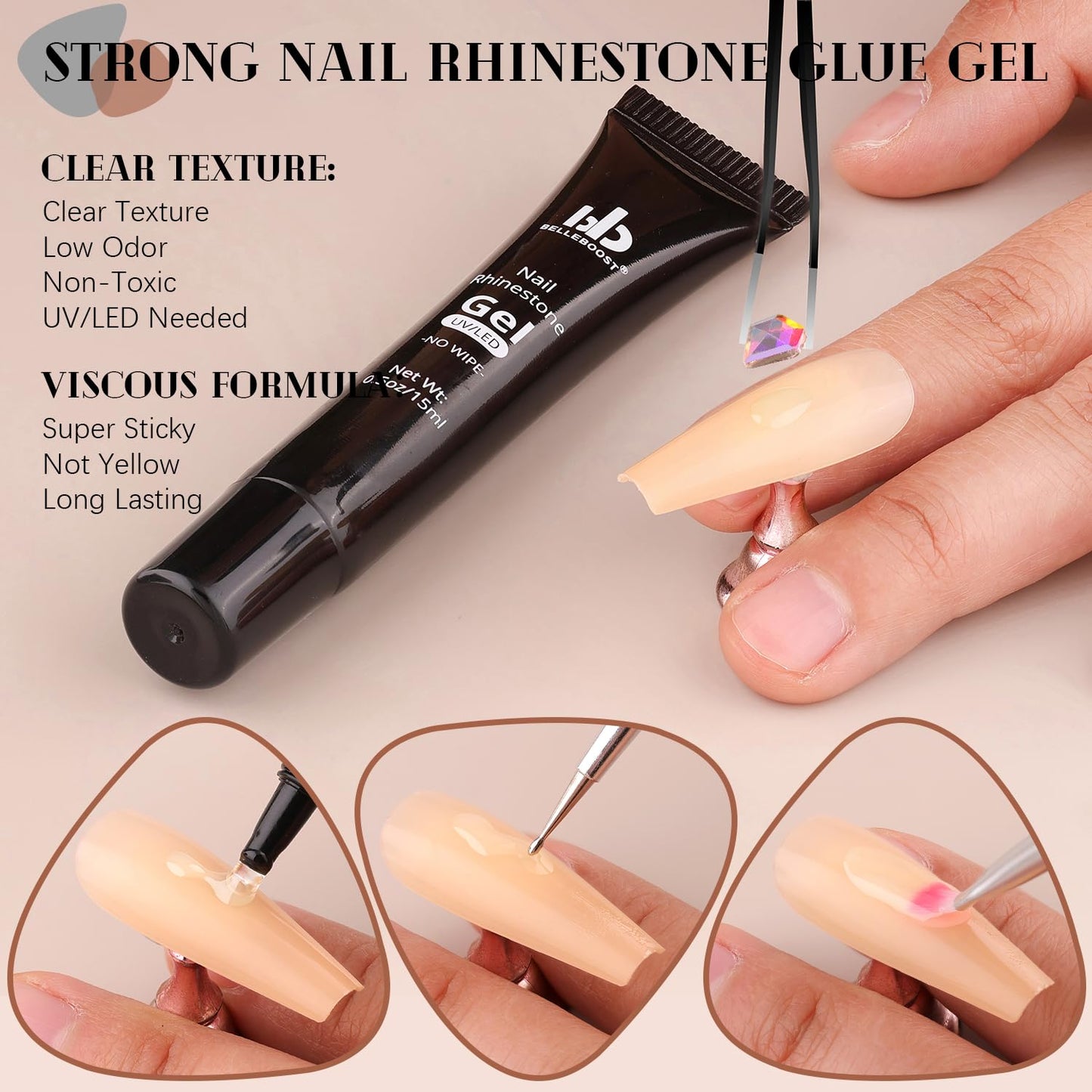 1680Pcs AB Glass Nail Rhinestones 180Pcs Multi Shapes Flatback Nail Gems + 1500Pcs 1.5-4mm Round Crystal with Rhinestones Glue Gel, Manicure Nail Charms Diamond Gemstones for Nail Art