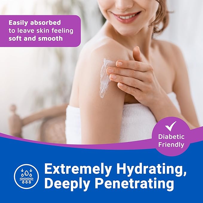 Dermal Therapy Extra Strength 5% AHA 10% Urea Body Lotion - Healing for Extremely Dry, Cracked Skin - Fragrance-Free - Sensitive Skin, Diabetes & Medication-Induced Dryness - 8 fl oz / 240 ml