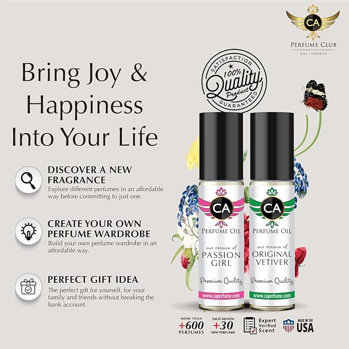 CA Perfume Impression of Flora For Women Replica Fragrance Body Oil Dupes Alcohol-Free Essential Aromatherapy Sample Travel Size Concentrated Long Lasting Attar Roll-On 0.3 Fl Oz/10ml