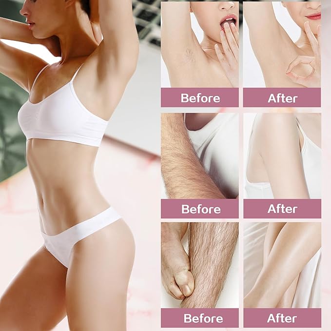 2 in 1 Bikini Trimmer for Women, Dual Head Electric Shaver with LED Display for Body Pubic Hair, IPX7 Waterproof Rechargeable Womens Electric Razor for Armpit Leg Body Facial