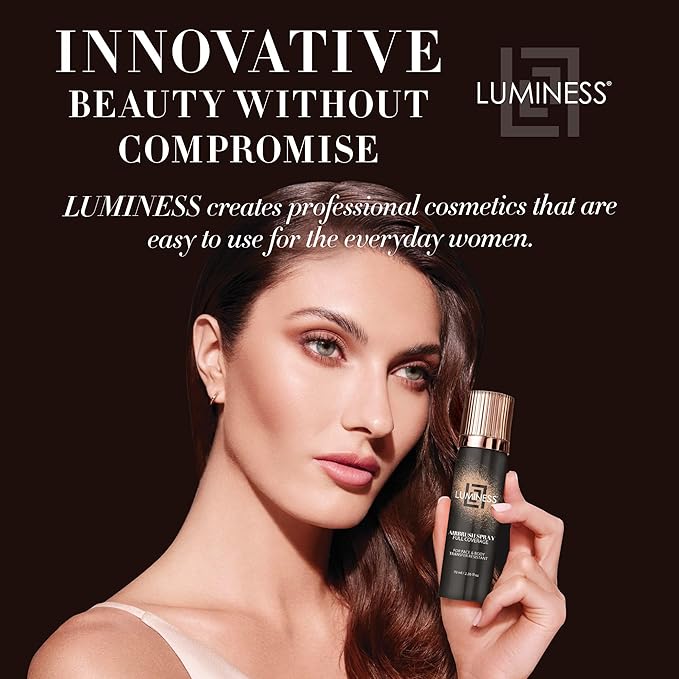 LUMINESS Spray Airbrush Foundation Makeup, Shade 030 - Lightweight, Full Coverage Foundation for Face, Neck & Body - Water-Based Concealer for Seamless Blending, Natural-Looking Finish, 2.36 fl oz