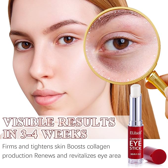 Eye Stick - Anti Wrinkle Eye Cream for Puffy Eyes, Dark Circles, Eye Bags, Crows Feet, Wrinkles,Reduces Wrinkles Saggy Skin Puffy Eyes (Caffeine)