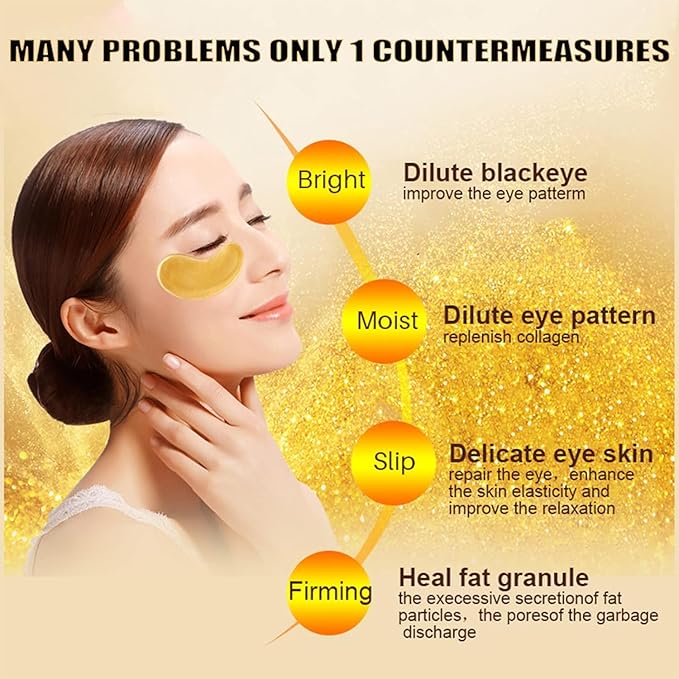 30 PCS Under Eye Collagen Patches,Crystal Pink Collagen Lip Masks，Gold Moisturizing Under Eye Mask，moisturizing skin, anti-chapping and anti-aging.…