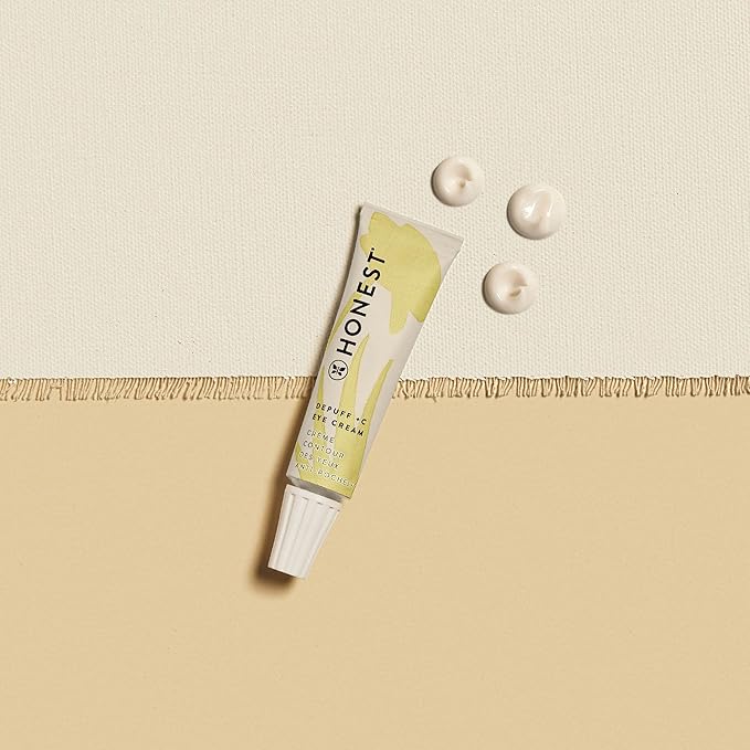 Honest Beauty Vitamin C Depuff Brightening Eye Cream | Reduces Dark Circles | Vitamin C, Daisy Flower Extract, Hyaluronic Acid | EWG Verified, Vegan + Cruelty Free | 0.5 fl oz
