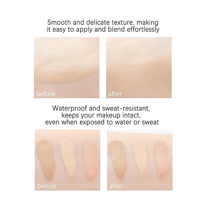 Mallofusa Single Color Face Makeup Concealer Foundation Palette Creamy Moisturizing Contouring 0.49oz (Dark Coffee)