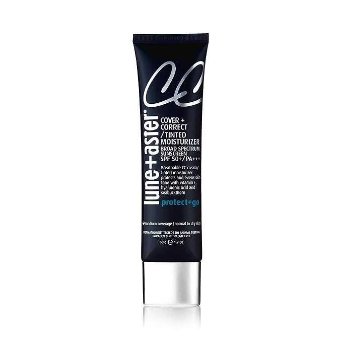 Lune+Aster CC Cream Broad Spectrum SPF 50+/PA+++- Fair- Medium coverage CC Cream with SPF 50 creates a dewy glow