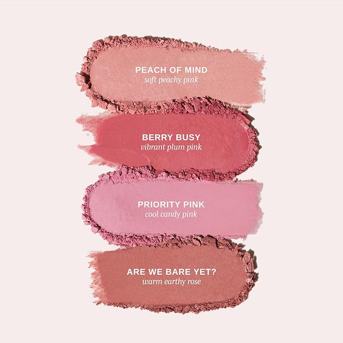 Wander Beauty Hydrating Powder Blush - Lightweight, Berry Blush Makeup with a Blurring, Satin Finish - Buildable Formula with Hyaluronic Acid, Squalane & Aloe Leaf Extract - Berry Busy - 0.18 oz