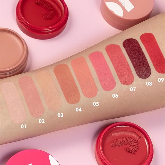 MAEPEOR Cream Blush 9 Color Smooth High-Pigmented Buildable Face Blush Long-Lasting Natural Look Face Blush for Cheeks (Color 05)