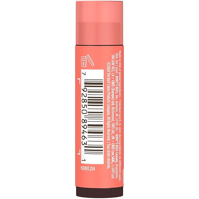 Burt's Bees Lip Tint Balm with Long Lasting 2 in 1 Duo Tinted Balm Formula, Color Infused with Deeply Hydrating Shea Butter for a Natural Looking Buildable Finish, Raspberry Zinnia (2-Pack)
