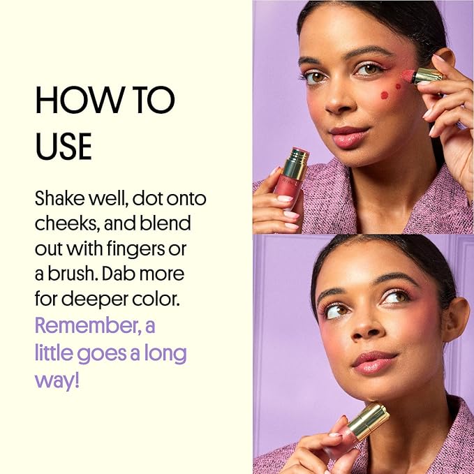 Winky Lux Cheeky Rose Liquid Blush, Gel Cream Blush Wand, Blendable & Buildable Pigment, Long Lasting Weightless Velvet Finish, Deep Coral Blush, Darling