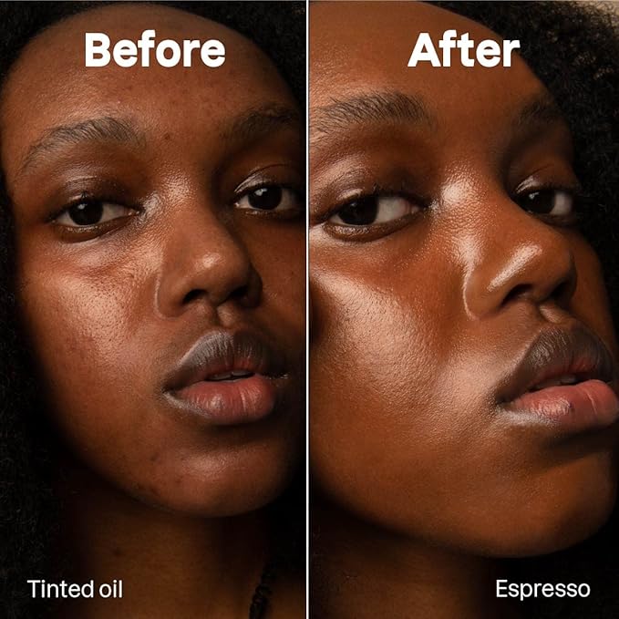 ATTITUDE Oceanly Light Coverage Face Tinted Oil Stick, EWG Verified, Titanium Dioxide-Free, Vegan & Cruelty-Free Tinted Moisturizer, Plastic-Free, Espresso, 0.42 Ounces