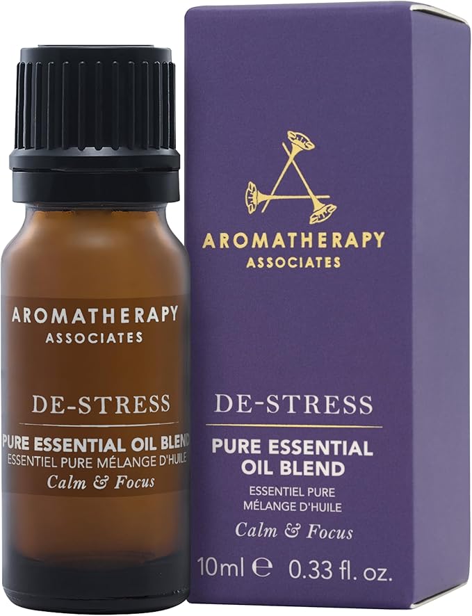 Aromatherapy Associates De-Stress Pure Essential Oil Blend. Premium Undiluted Blend to Clear The Mind. Hand-Crafted with Frankincense, Chamomile and Petitgrain (0.33 fl oz)