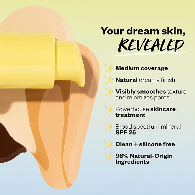 Kosas Revealer Skin-Improving Foundation with SPF 25 Protection - Hydrate, Brighten, Soothe, Plump, Protect Skin - Smoothing Texture, Natural Finish and Clean Formula - Light Neutral 140