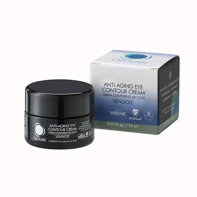 OZOLABS ® | ANTI-AGING EYE CONTOUR CREAM | With the benefits of certified organic ozonated oils | ISO 9001 | 0.5 fl. oz.