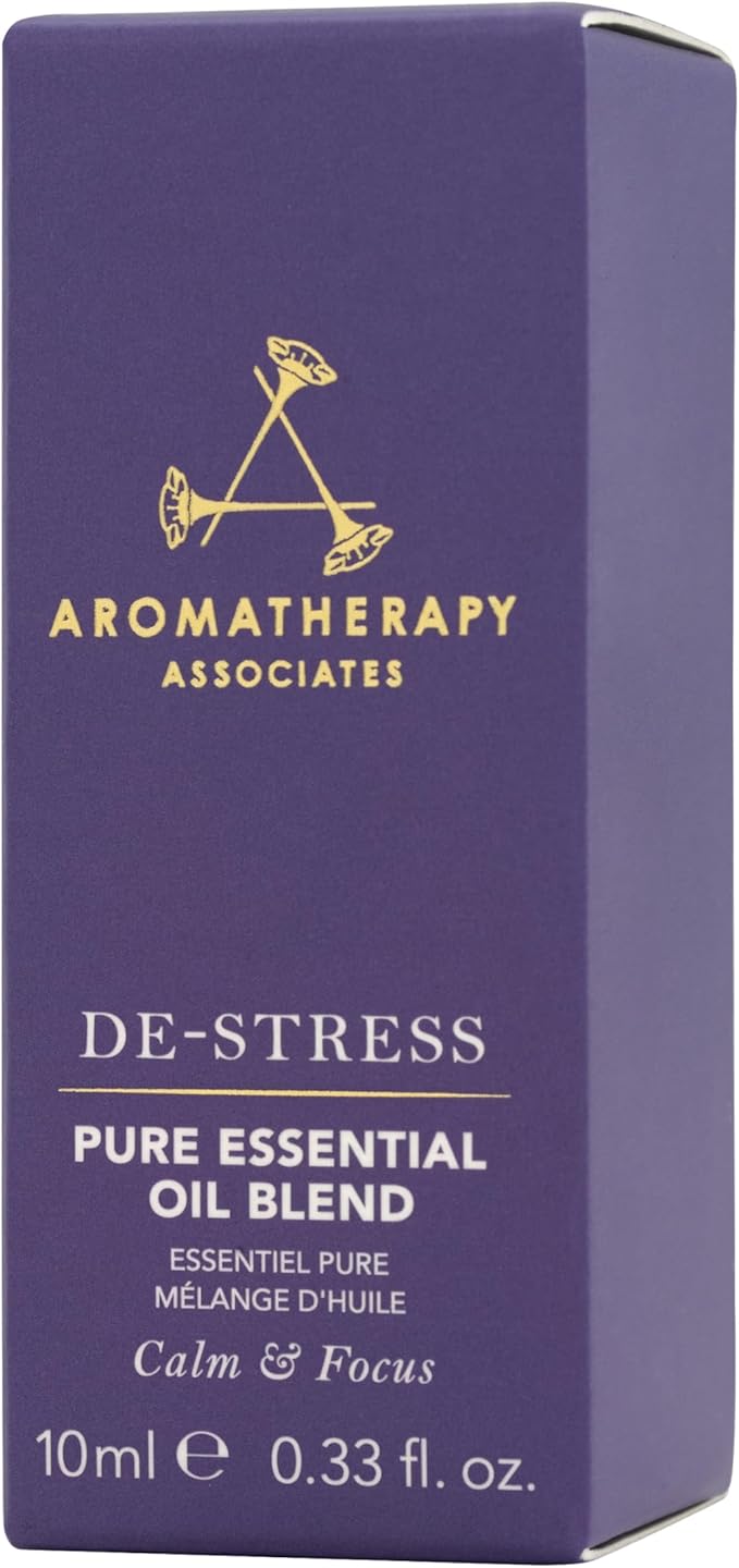 Aromatherapy Associates De-Stress Pure Essential Oil Blend. Premium Undiluted Blend to Clear The Mind. Hand-Crafted with Frankincense, Chamomile and Petitgrain (0.33 fl oz)