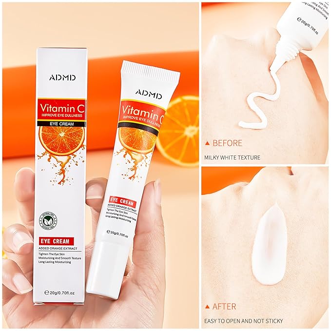 Eye Cream Vitamin C Eye Care Anti-Aging Against Wrinkles and Dark Circles Effective Anti-Aging Moisturizes Reduces Puffiness Dark Circles