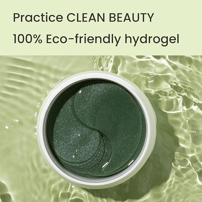 HEIMISH Matcha Biome Hydrogel Eye Patch (60ea) | Eye Patch for Swollen Eyes and Wrinkles | Matcha, flawless skin, Calming, for Swollen Eyes, Antioxidant, Soothing, Vitamins, Kbeauty