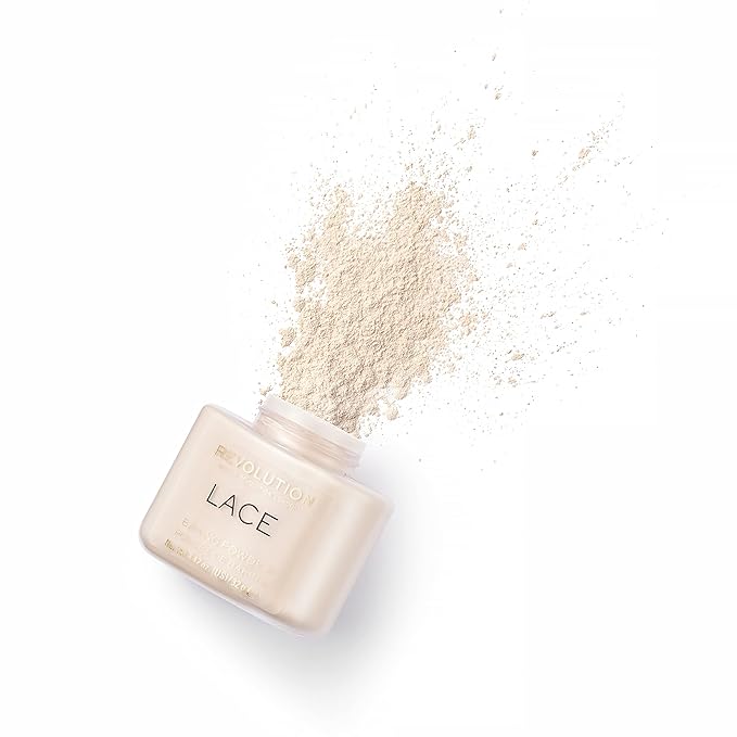 Revolution Beauty, Loose Baking Powder, Makeup Setting Powder, Long Lasting Coverage, Mattifies & Reduces Shine, Lace, 1.13 Oz