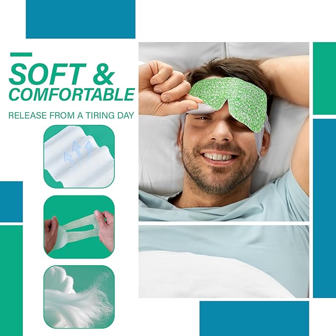 ProCIV Self-Heating Hot Eye Mask Soothing Headache, Dry Eyes, Heating Eye Mask for Stress Eye Fatigue Relief 4PCS