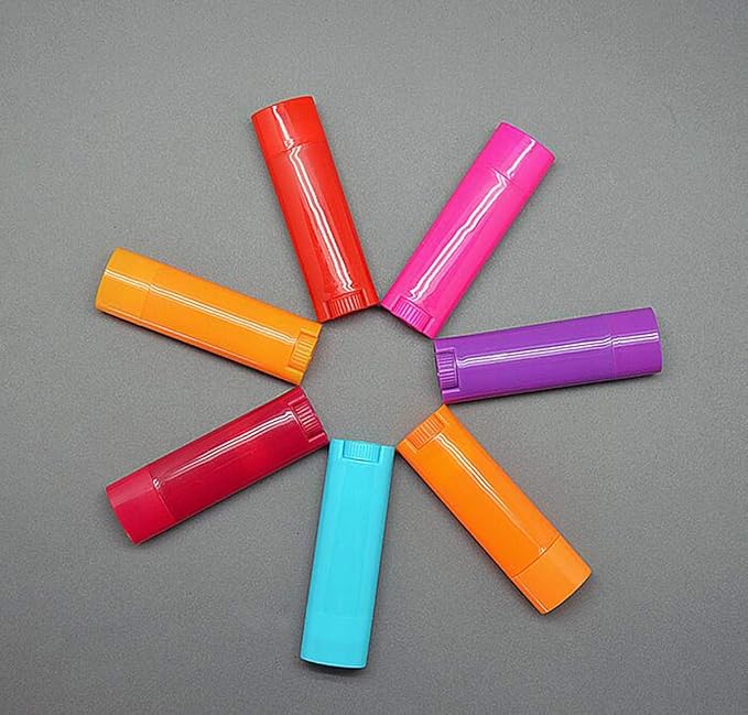 5ml 25Pcs Empty Oval Deodorant Lip balm Tubes Containers Twist-up Refillable Containers for Lipstick,Chapstick,Homemade Lip balm,DIY Deodorants(Hot Pink)