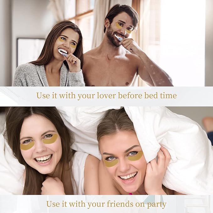 Under Eye Patches - 30 Pairs Under Eye Masks for Dark Circles and Puffiness, 24k Gold Dark Circles Under Eye Treatment for Women, Undereye Gel Patches Under Eye Bags - Reduce Wrinkles Anti-Aging